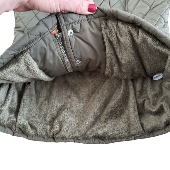 Fashionomics Quilted Hooded Vest Olive and Brown women’s size M goblincore - Picture 9 of 16